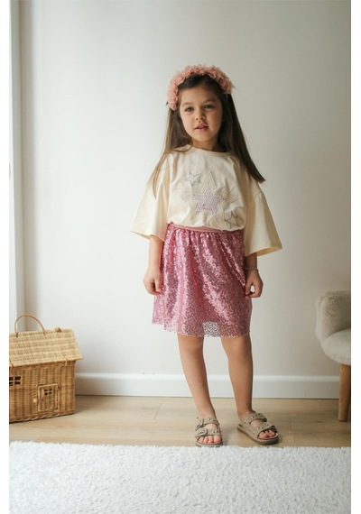 My Kids Wear Kız Çocuk Yeni Alt Üst Takım Bej