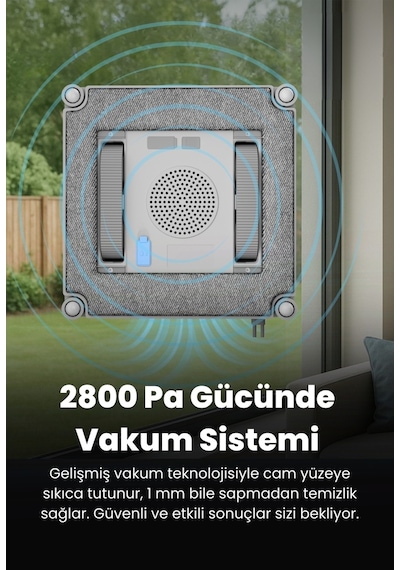 Mieco WA9 Pro Çift Yönlü Su Püskürtmeli Cam Temizleme Robotu (Kumandalı)