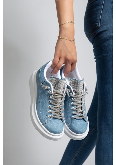 Erceka Taşlı Günlük Kullanıma Uygun Kadın Spor Ayakkabı Sneaker Bağcıklı Su Geçirmez Siyah-beyaz-mavi Taşlıaçıkmavikot Erceka Taşlı Günlük Kullanıma Uygun Kadın Spor Ayakkabı Sneaker Bağcıklı Su Geçirmez Siyah-beyaz-mavi Taşlıaçıkmavikot