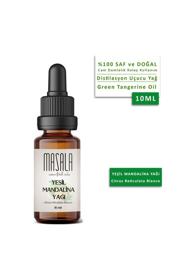 Masala Saf Yeşil Mandalina Yağı 10 ML - (Green Mandarin Essential Oil)