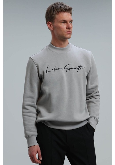 Lufian Erkek Lowe Sweatshirt 112030125 Açık Gri
