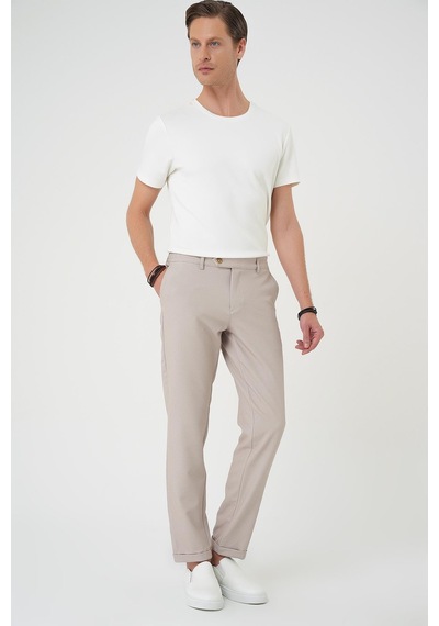 Efor Comfort Fit Beli Lastikli Bej Jogger Pantolon P 1181 Bej