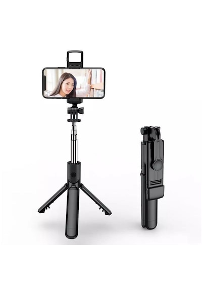 Forzacase Işıklı Kablosuz Selfie Çubuğu 90cm Kamera Tripod Fc1006
