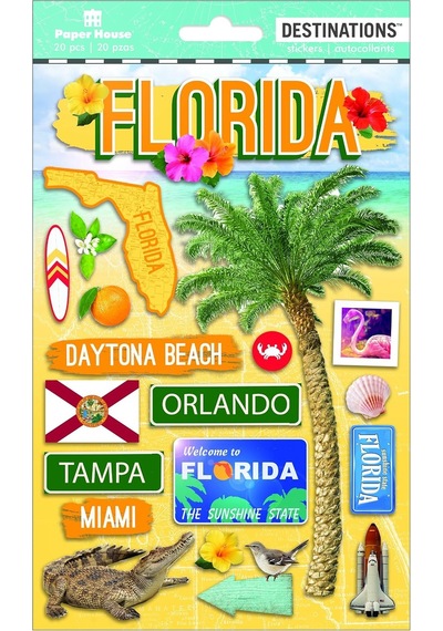 Seyahat Florida 2d Çıkartmaları, 3'lü Paket