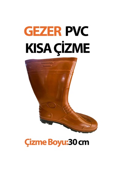 Gezer Krep Kısa Çizme Siyah Tabanlı
