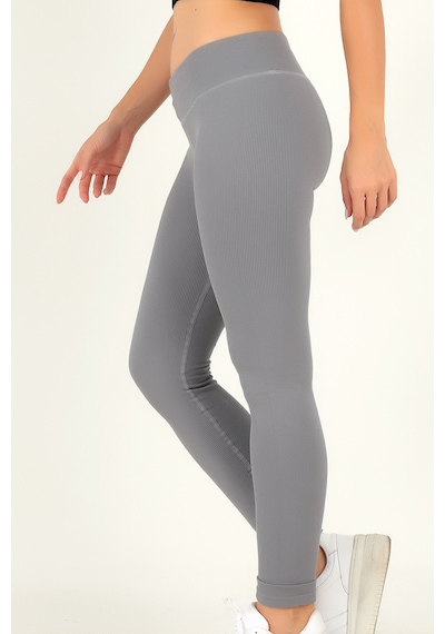 Doremi Seamless Normal Bel Ripli Spor Tayt Antrasit-m/l Antrasit