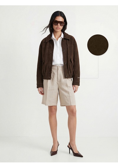Lcw Vision Kahverengi Kadın Oversize Süet Görünümlü Ceket