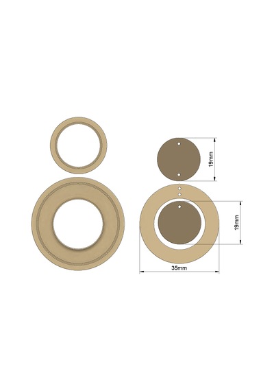 Polimer Kil Küpe Kalıbı Model 0006