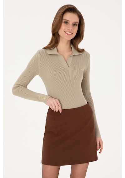 U.S. Polo Assn. U.s. Polo Assn. Kadın Açık Haki Kazak /triko 50317524-vr183 Acık Hakı