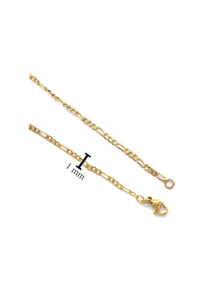 Ferizz Altın Kaplama İnce Figaro Unisex Zincir Kolye 45 Cm Zn-25