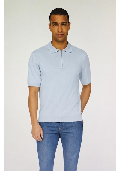 Only & Sons Erkek Yarım Fermuarlı Mavi T-shirt - 22028606