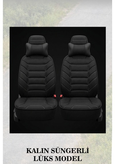 Jeep Grand Cherokee 1994 Uyumlu Lüks Premium Siyah Renk 2 Adet Minder Ve Yastık