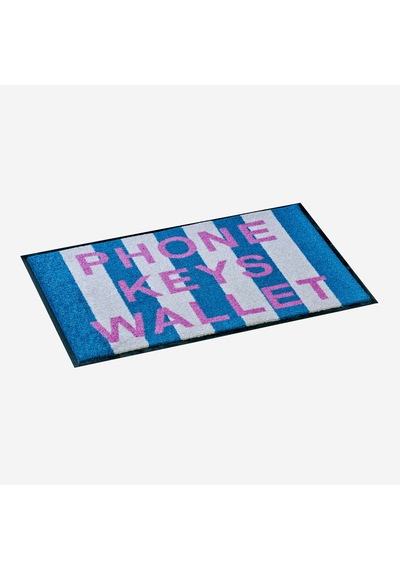 Pembe Polyamid Kumaş Phone,keys,wallet Kapı Önü Paspası 75x50 Cm