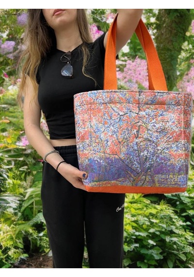 Van Gogh Bahar Dalları Model Kadın Çanta Turuncu