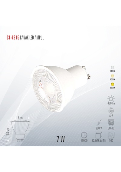 Cata Ct-4215 Led Ampul 7w Gün Işığı 5 Adet