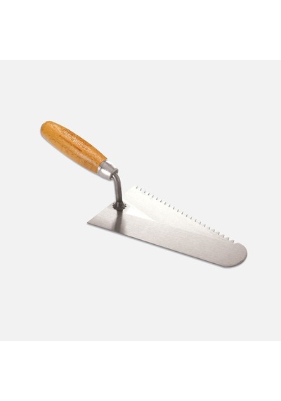 Dekor Beyaz Tuğla Malası 22 Cm Ahşap Sap
