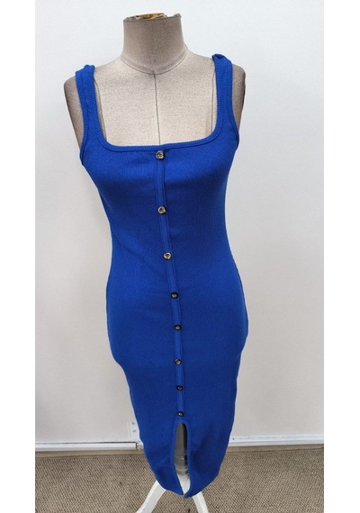 Etiler Collection Kadın Askılı Kare Yakalı Önden Düğmeli Midi Kaşkorse Elbise Saks Mavi Etiler Collection Kadın Askılı Kare Yakalı Önden Düğmeli Midi Kaşkorse Elbise Saks Mavi
