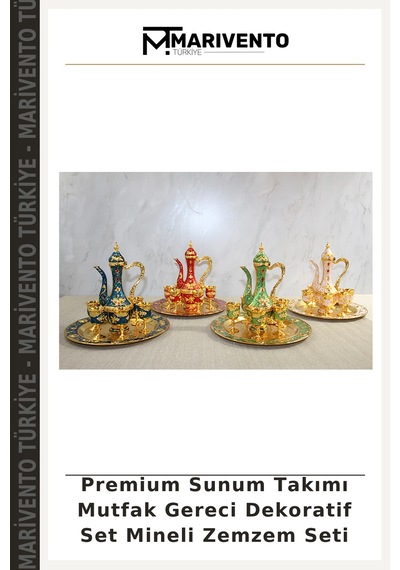 Premium Sunum Takımı Mutfak Gereci Dekoratif Set Mineli Zemzem Seti Diğer