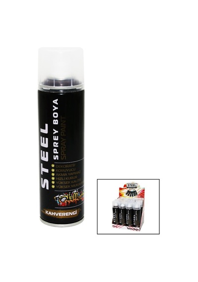 Steel Kahverengi Sprey Boya 200ml- 12'li Paket