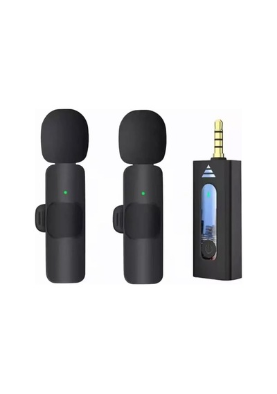 Kablosuz Mikrofon Wireless İkili Yaka Mikrofonu 3.5mm Aux Girişli Sokak Müzisyenleri Amfi Hoparlör Bilgisayar Youtub