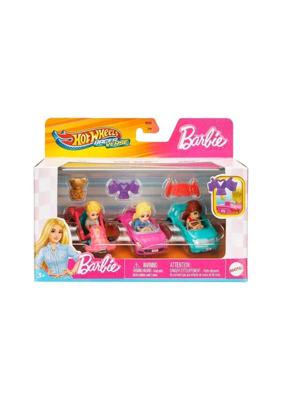 Hot Wheels Racerverse Barbie 3 Lü Araba Seti Jdg45