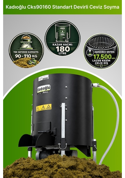 Kadıoğlu CKS90160D Ceviz Soyma Makinası Devir Ayarlı