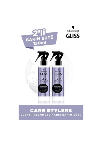 Schwarzkopf Gliss Care Stylers Elektriklenmeye Karşı Saç Bakım Sütü 2 x 150 ML