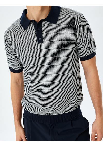 Koton Polo Yaka Pamuklu Çizgili Kısa Kollu Triko Tişört Lacivert Çizgili 5sam70032ht Lacivert Çizgili Koton Polo Yaka Pamuklu Çizgili Kısa Kollu Triko Tişört Lacivert Çizgili 5sam70032ht Lacivert Çizgili