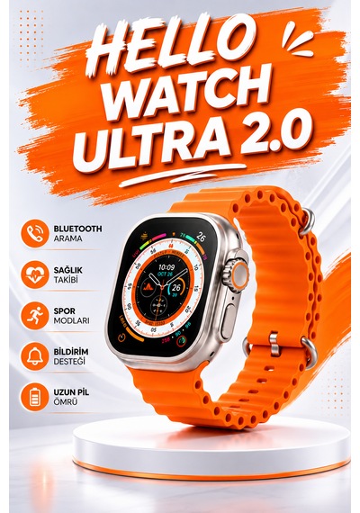 Hello Watch Ultra 2.0 49 MM Akıllı Saat (İthalatçı Garantili)