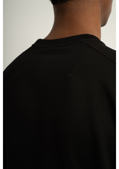 Airlife Sports Club Sz 3 Erkek Sıfır Yakalı Sweatshirt Siyah