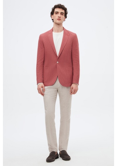 Twn Slim Fit Gül Kurusu Krep Desen Kumaş Ceket 2ef04om014090 Gk1