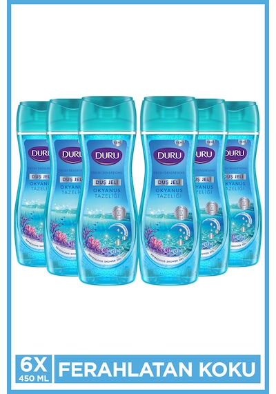 Fresh Sensations Okyanus Tazeliği Vegan Duş Jeli 6x450 ML Diğer