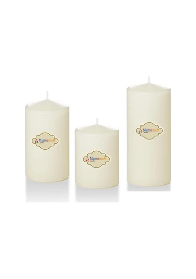 3 Lü Small Set Mum Krem Çap :5 cm