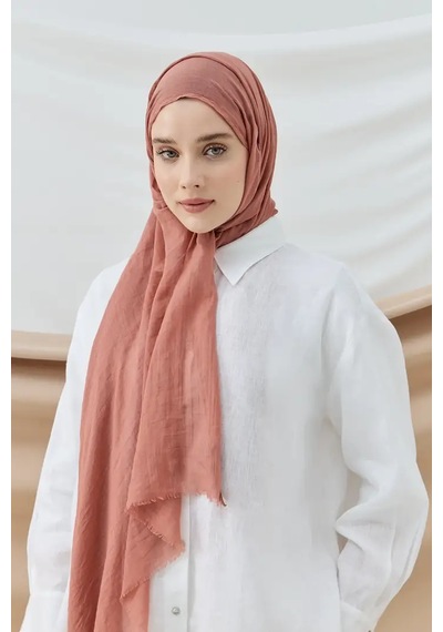 Modakaşmir Aminenesil Aya Şal Marsala Renk Gül