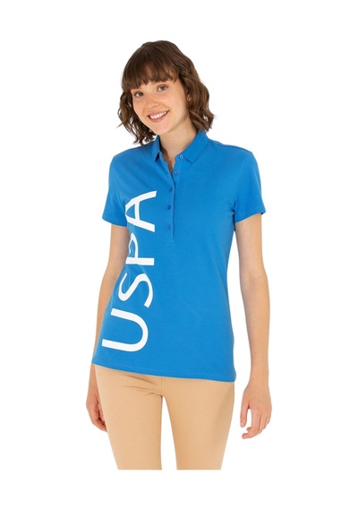 U.S. Polo Assn. Kadın Polo Yaka Tişört Saks