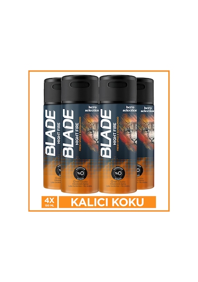 Blade Hero Selection Serisi Night Fire Erkek Deodorant 4x150 Ml