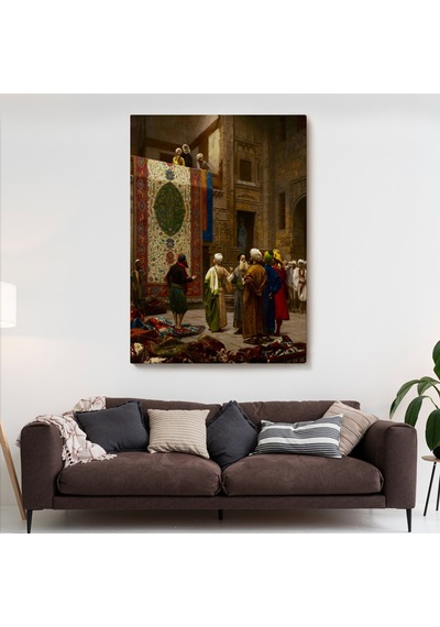Osman Hamdi Bey'in Halı Tüccarı İsimli Eseri Kanvas Tablo-5123 50 X 70