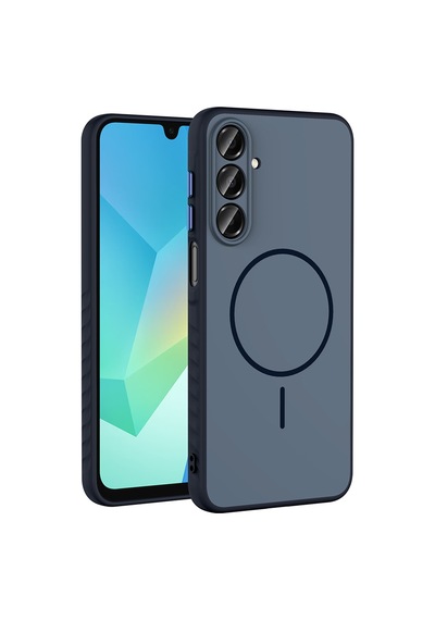 Samsung Uyumlu Galaxy A16 Kılıf Kamera Lens Korumalı Magsafe Destekli Silikon Systemcom Siyah