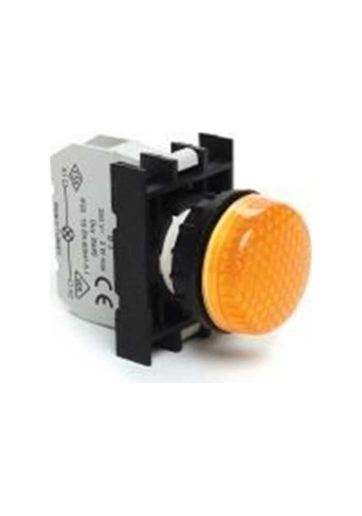 Emas B080XS B Serisi Plastik LED'li 12-30V AC/DC Sarı 22 mm Sinyal