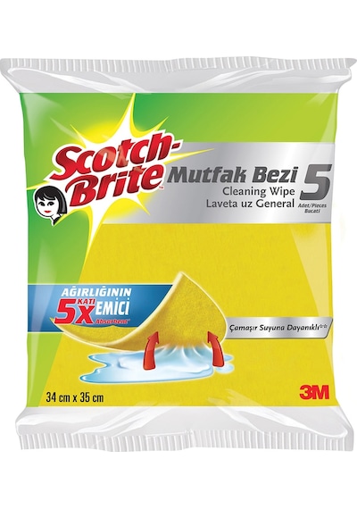 3m Scotch Brite Mutfak Bezi 5'li Renkli