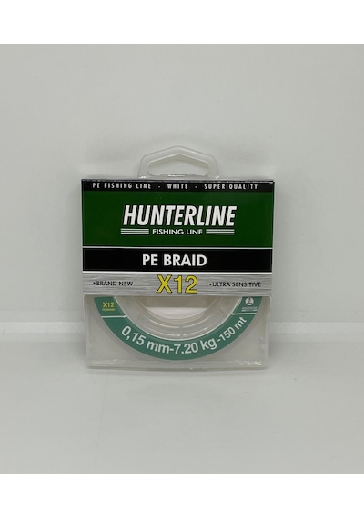 Hunterline Pe Braid X12 Beyaz Örgü 0,15 MM İp Misina - 150 M