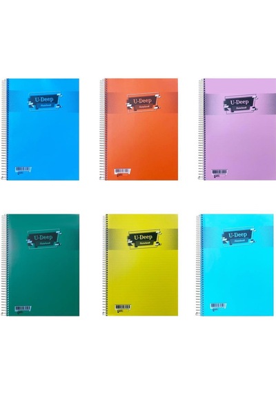 Umut U-Deep A4 Spiralli Defter Pp. Kapak 120 Yp. Kareli 6'lı