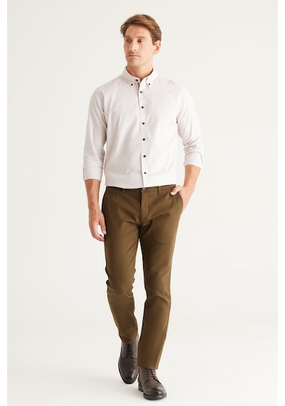 AC&Co / Altınyıldız Classics Erkek Hakı Slim Fit Dar Kesim Yan Cepli Pamuklu Esnek Pantolon Haki AC&Co / Altınyıldız Classics Erkek Hakı Slim Fit Dar Kesim Yan Cepli Pamuklu Esnek Pantolon Haki