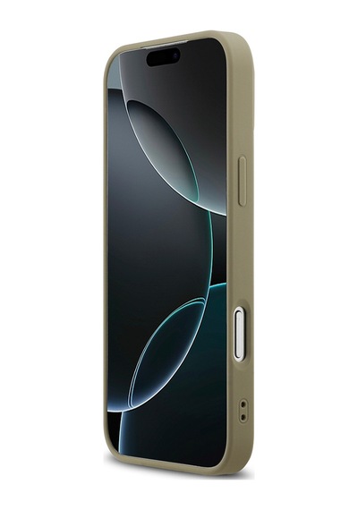 Apple Uyumlu iPhone 17 Pro Max Kılıf Dkny Lisanslı M-safeli 3d Yazılı Grid Pattern Kapak Kahverengi Kahverengi