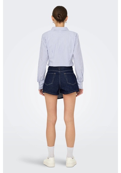 Only Kadın 100% Pamuk Regular Fit Şort Etek - 15357947 Mavi
