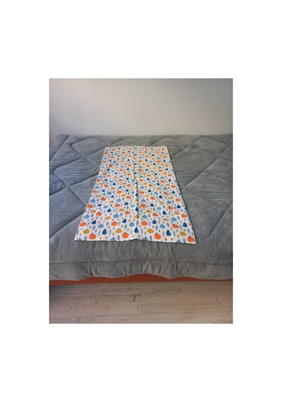 Truy Towel Baby Müslin Bek Örtüsü Gökyüzü Desen - Yeşil 120x120 Cm 2 Adet Ağız Mendili Beyaz