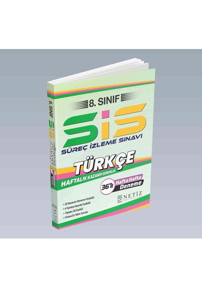 Netiz 8. Sınıf Türkçe Sis Süreç İzleme Sınavları Haftalık Kazanım Denemeleri