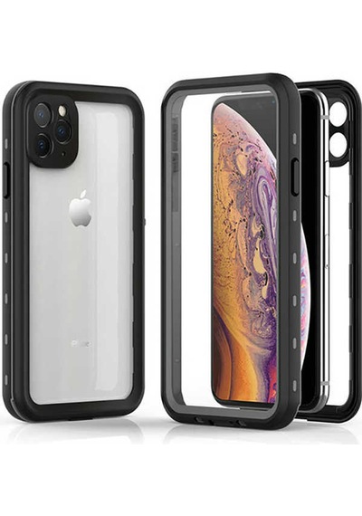 Apple Uyumlu iPhone 11 Pro Max Kılıf 1-1 Su Geçirmez Kılıf Siyah