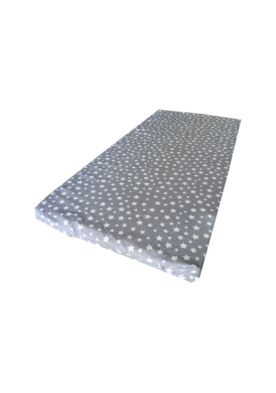 Bebek Yatağı 60x120x6 Cm Vip Oyun Parkı Sünger Yatak-gri Yıldız