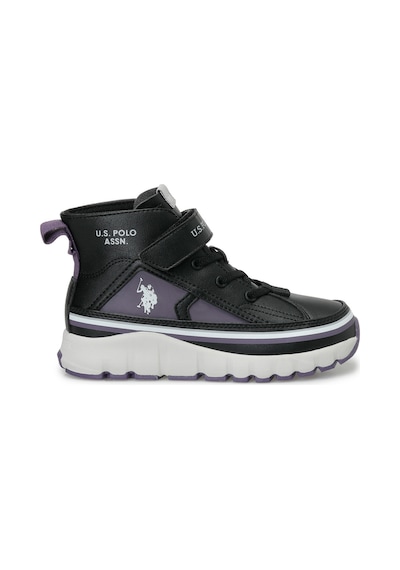 Uspoloassn U.s. Polo Assn. Keltes Jr Siyah Kız Çocuk High Sneaker Siyah-mor